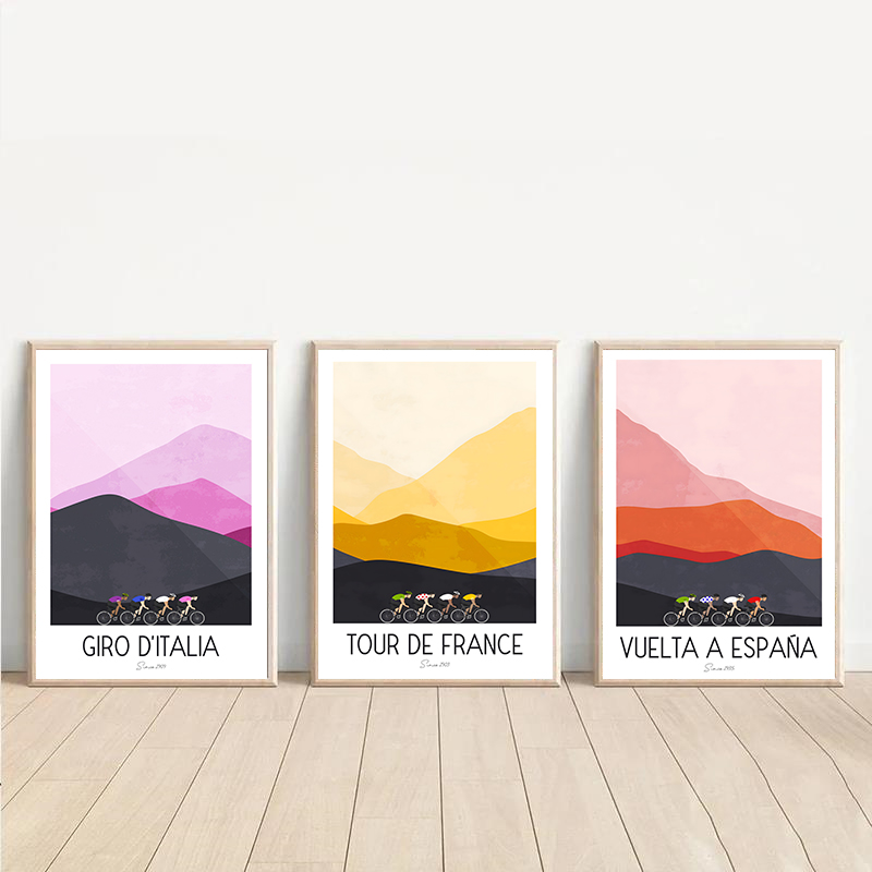 Watercolor Cycling Race Cyclis - Mountain Biking Pictures 评论和价格