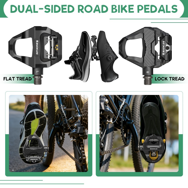 BUCKLOS PD-R685 Road Bike Peda - Pedal Platform Flat 评论和价格