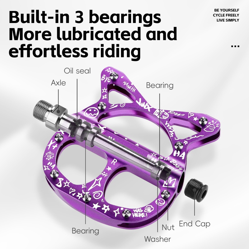 WEST BIKING 3 Bearing MTB Road - Pedal Platform Flat 评论和价格