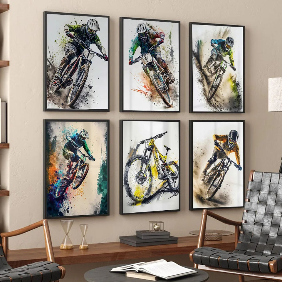 Mountain Bike Sports Wall Art  - Mountain Biking Pictures 评论和价格