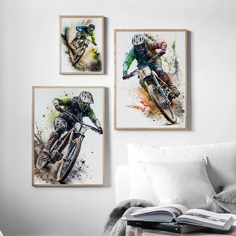 Mountain Bike Sports Wall Art  - Mountain Biking Pictures 评论和价格